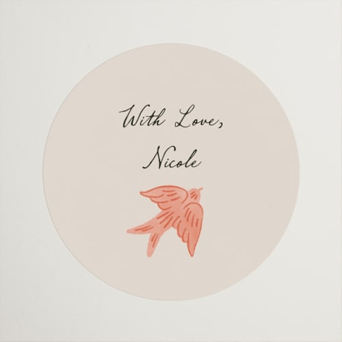 This is a garden custom stickers with standard by Elly called birdsong printing on uncoated sticker paper in sticker