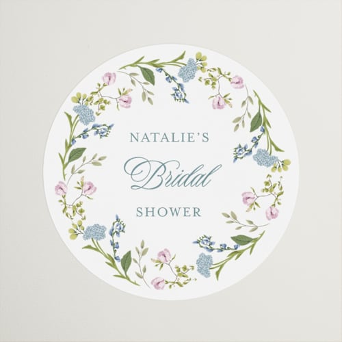 This is a wedgewood custom stickers with standard by Susan Moyal called garden tea printing on uncoated sticker paper in sticker