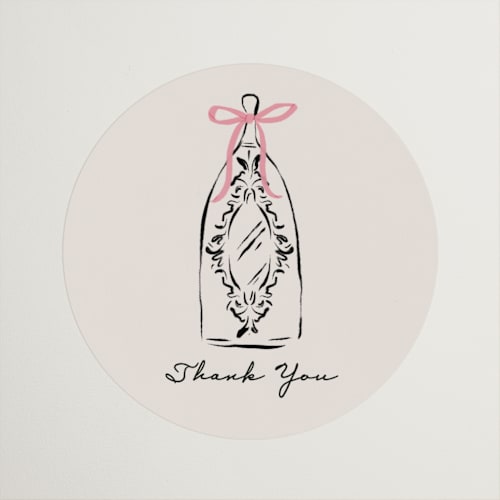 This is a petal wedding favor labels with standard by Jackie Crawford called sparkling champagne tower printing on uncoated sticker paper in sticker