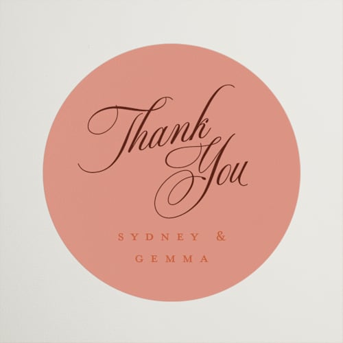 This is a poppy wedding favor labels with standard by Morgan Kendall called bloom printing on uncoated sticker paper in sticker