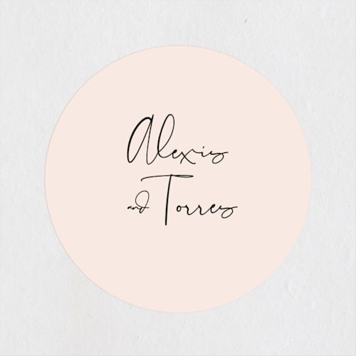 This is a blush wedding favor labels with standard by Jennifer Wick called just the two of us printing on uncoated sticker paper in sticker