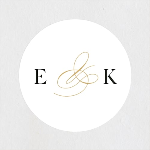 This is a alabaster wedding favor labels with standard by Itsy Belle Studio called demi printing on uncoated sticker paper in sticker