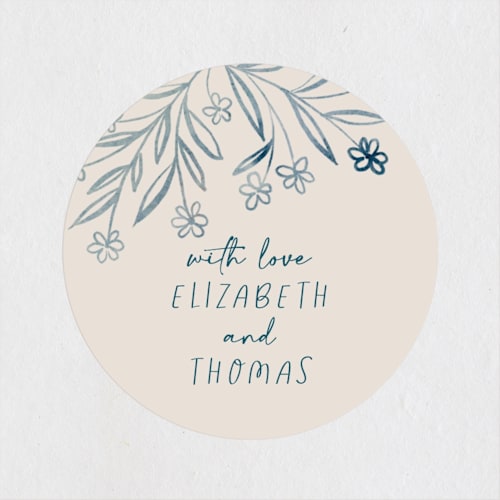 This is a mist wedding favor labels with standard by Petra Kern called sketched dinner printing on uncoated sticker paper in sticker