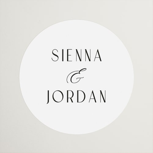 This is a cloud wedding favor labels with standard by Carly Reed Walker called formally printing on uncoated sticker paper in sticker