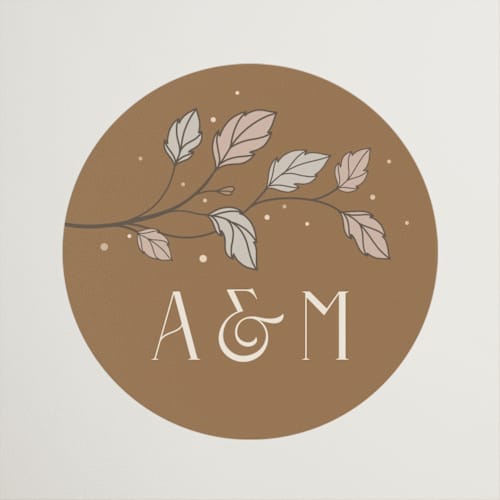 This is a dusk wedding favor labels with standard by GeekInk Design called deco garden printing on uncoated sticker paper in sticker