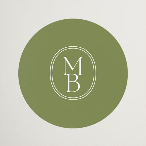 This is a moss wedding favor labels with standard by Megan Davis called perriand printing on uncoated sticker paper in sticker