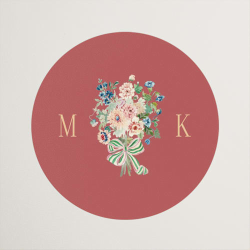 This is a rose wedding favor labels with standard by Itsy Belle Studio called ruban en fleur printing on uncoated sticker paper in sticker
