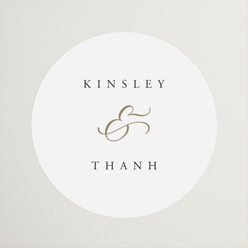 This is a classique wedding favor labels with standard by Design Lotus called you & me printing on uncoated sticker paper in sticker