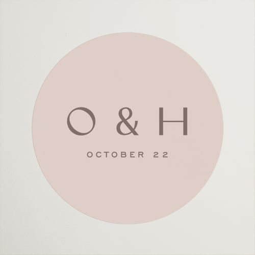 This is a blush wedding favor labels with standard by Pixel and Hank called salted printing on uncoated sticker paper in sticker