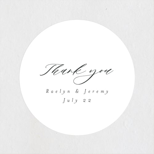 This is a ivory wedding favor labels with standard by Nicole Walsh called minimalist photo printing on uncoated sticker paper in sticker