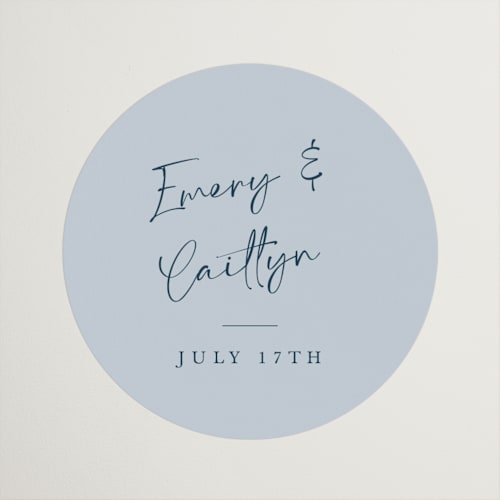 This is a cerulean wedding favor labels with standard by Adelyn T. called ink scribble printing on uncoated sticker paper in sticker