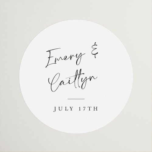 This is a ivory wedding favor labels with standard by Adelyn T. called ink scribble printing on uncoated sticker paper in sticker