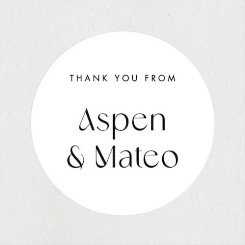This is a ink wedding favor labels with standard by Blustery August called forever printing on uncoated sticker paper in sticker