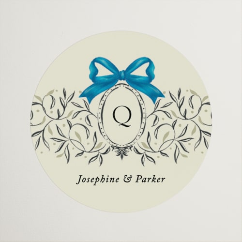 This is a marine wedding favor labels with standard by Jackie Crawford called josephine printing on uncoated sticker paper in sticker