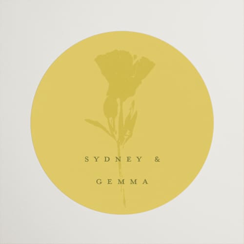 This is a island citrus wedding favor labels with standard by Morgan Kendall called bloom printing on uncoated sticker paper in sticker