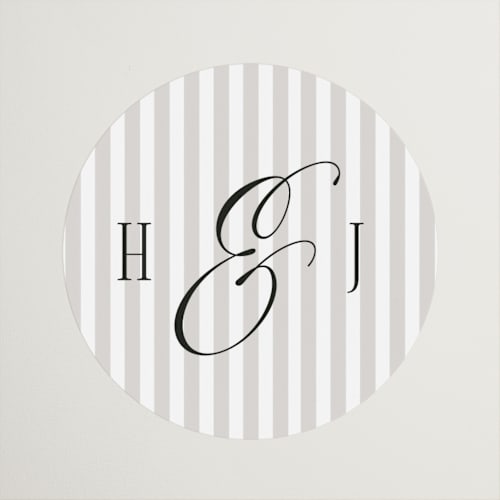 This is a diamond wedding favor labels with standard by Kate Ahn called mirin printing on uncoated sticker paper in sticker