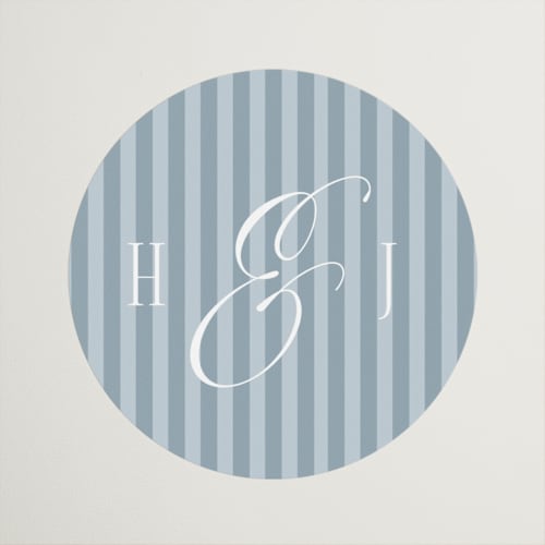 This is a sky wedding favor labels with standard by Kate Ahn called mirin printing on uncoated sticker paper in sticker