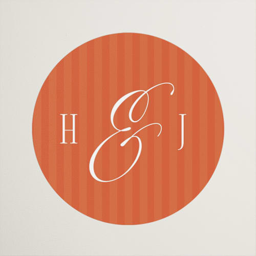 This is a sunset wedding favor labels with standard by Kate Ahn called mirin printing on uncoated sticker paper in sticker