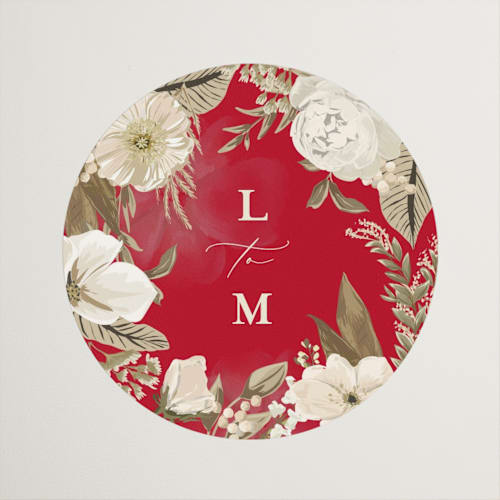 This is a passion wedding favor labels with standard by Susan Moyal called classic love printing on uncoated sticker paper in sticker
