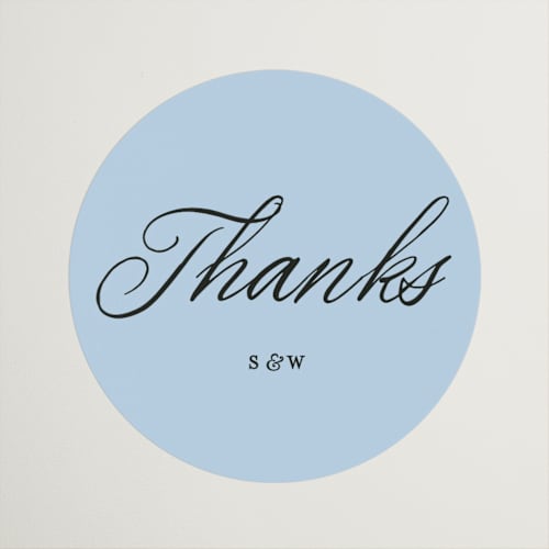 This is a sky wedding favor labels with standard by Blustery August called tarte tatin printing on uncoated sticker paper in sticker