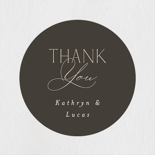 This is a latte wedding favor labels with standard by Morgan Kendall called formal elegance printing on uncoated sticker paper in sticker