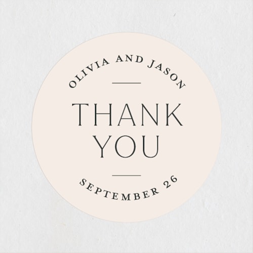 This is a ecru wedding favor labels with standard by Sandra Picco Design called splendid printing on uncoated sticker paper in sticker