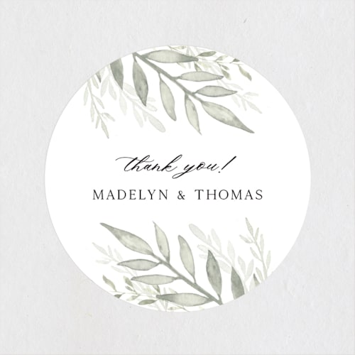 This is a linen wedding favor labels with standard by Carolyn Nicks called sweeping printing on uncoated sticker paper in sticker