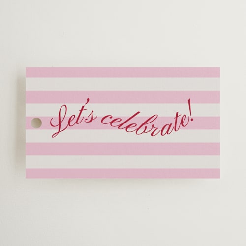 This is a peony wedding favor tags with standard by Jennifer Elizabeth Johnson called sip and sway printing on signature in tag