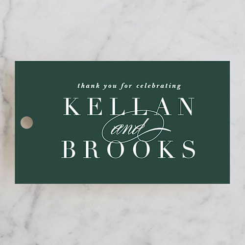 This is a forest gift tags with standard by Lea Delaveris called couple printing on signature in tag