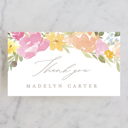This is a peony gift tags with standard by Creo Study called blooming arch printing on signature in tag