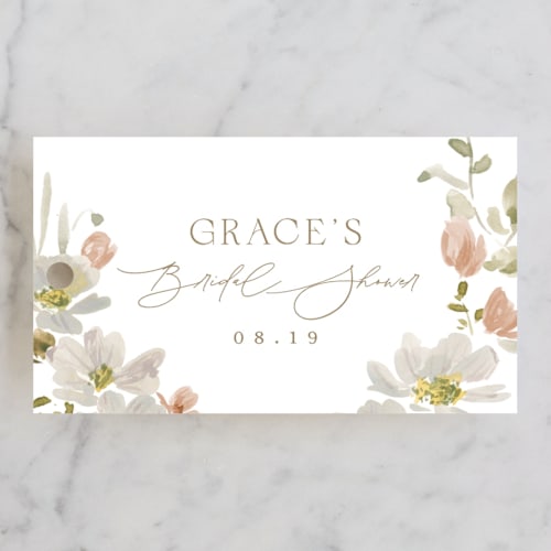 This is a champagne gift tags with standard by Everett Paper Goods called serene printing on signature in tag