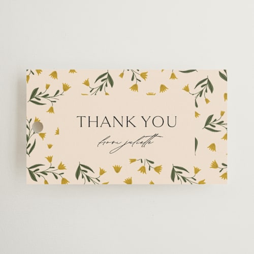 This is a marigold gift tags with standard by Iveta Angelova called floral frame printing on signature in tag