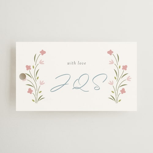 This is a orchid gift tags with standard by letterfix called mai tai printing on signature in tag