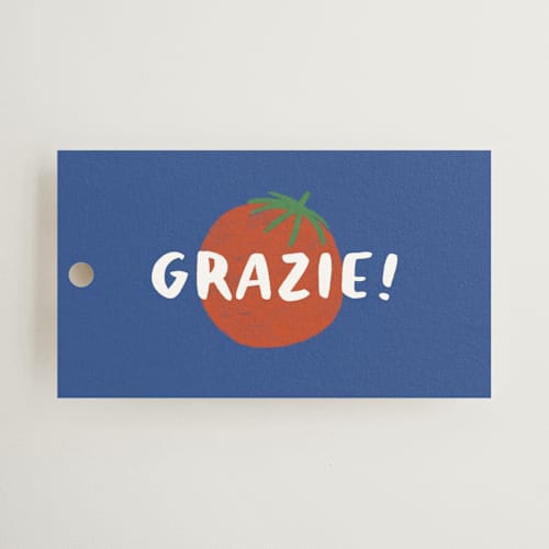 This is a capri gift tags with standard by Julia Starr called buon appetito! printing on signature in tag