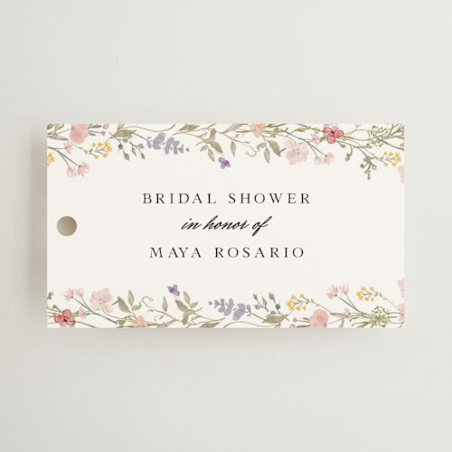 This is a blush gift tags with standard by Lori Wemple called floral frame printing on signature in tag
