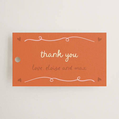 This is a verona wedding favor tags with standard by Stephanie Heinrich Godbout called cin cin printing on signature in tag