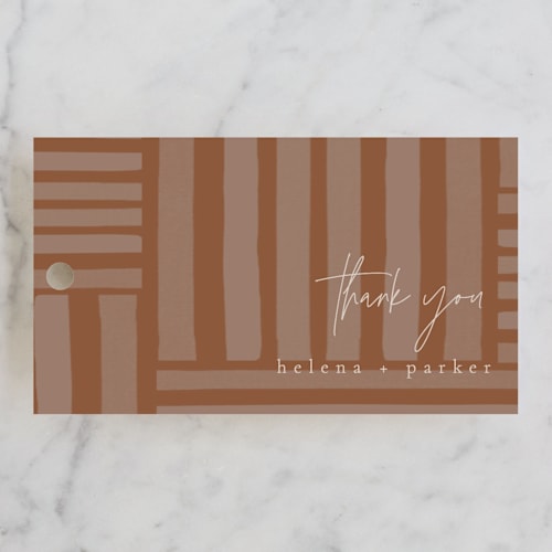 This is a fall wedding favor tags with standard by Grace Kreinbrink called fall flurry printing on signature in tag