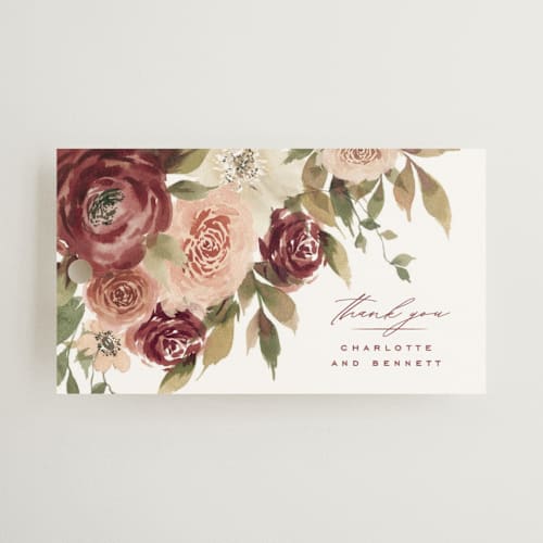 This is a peony wedding favor tags with standard by Wildfield Paper Co called romantic frame printing on signature in tag