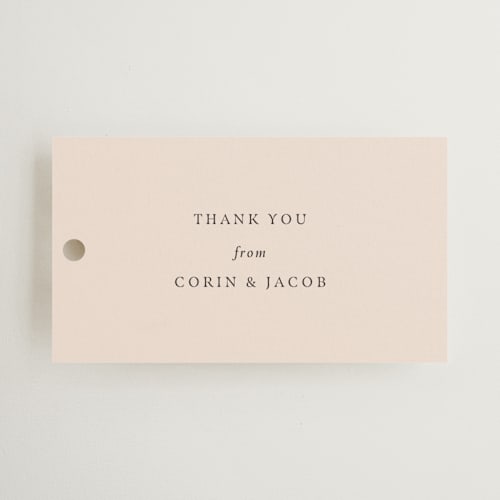 This is a autumn wedding favor tags with standard by Jessica Yeo called prairie patchwork quilt printing on signature in tag