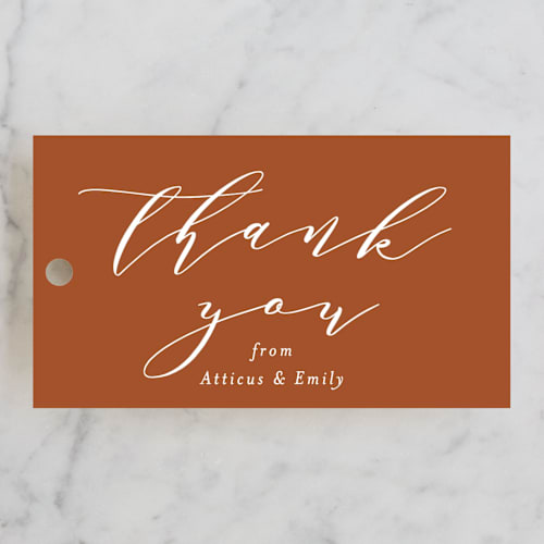 This is a diamond wedding favor tags with standard by Amy Payne called picture perfect printing on signature in tag