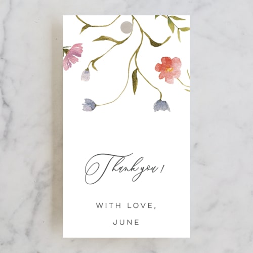 This is a sherbert gift tags with standard by Erin Hodges called untied printing on signature in tag