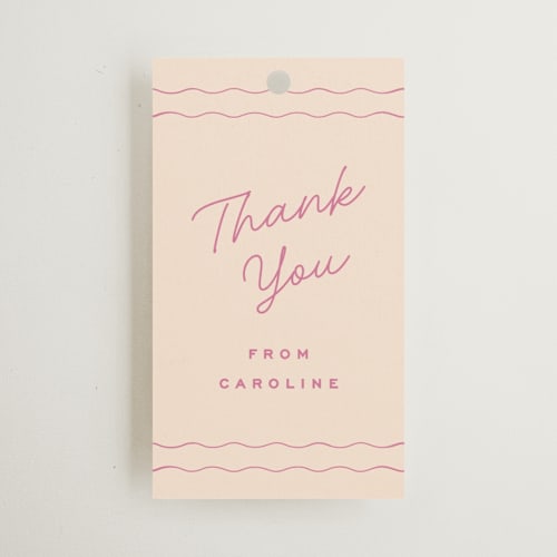 This is a bubblegum gift tags with standard by Ellen Schlegelmilch called candlesticks printing on signature in tag