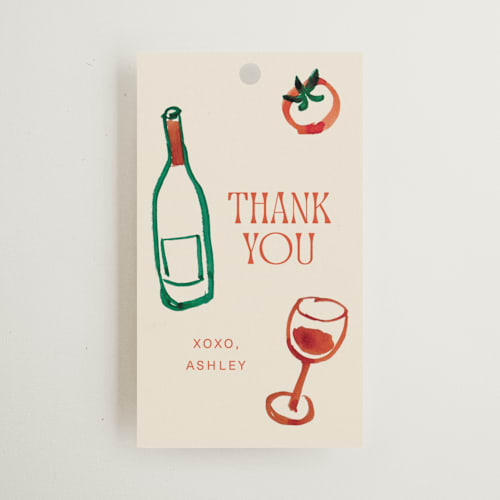This is a tomato gift tags with standard by Cass Loh called amore e cibo printing on signature in tag