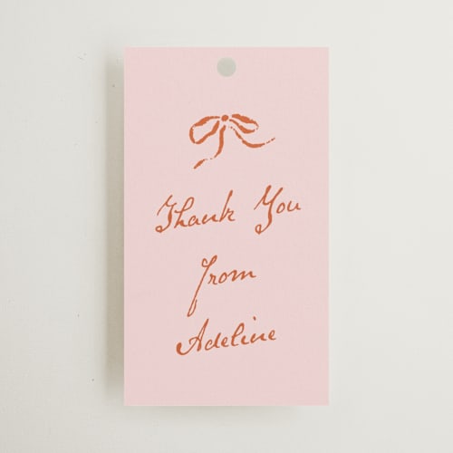 This is a poppy gift tags with standard by Susan Zinader called classique printing on signature in tag