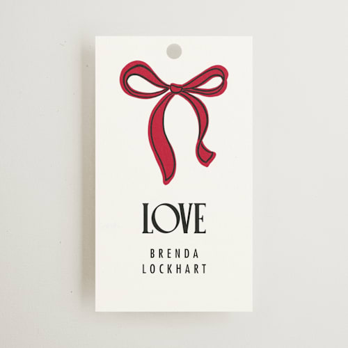 This is a cherry gift tags with standard by Nazia Hyder called maraschino printing on signature in tag