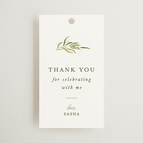 This is a garden gift tags with standard by Leah Bisch called verdure printing on signature in tag