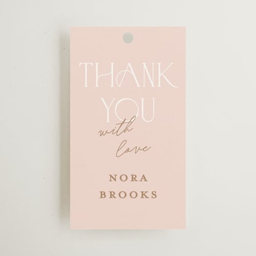 This is a wildflower gift tags with standard by Pixel and Hank called pretty in pink printing on signature in tag