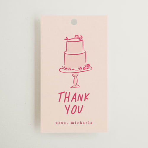 This is a creme gift tags with standard by chocomocacino called atherina printing on signature in tag