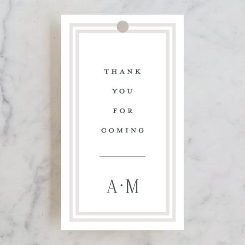 This is a obsidian gift tags with standard by Carolyn MacLaren called traditions printing on signature in tag