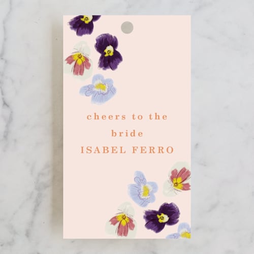 This is a blush gift tags with standard by Baumbirdy called flower cheers printing on signature in tag